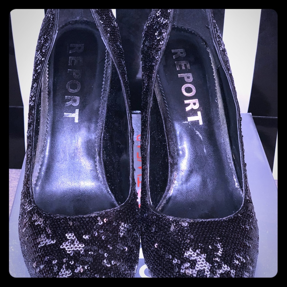 Report sequin heels